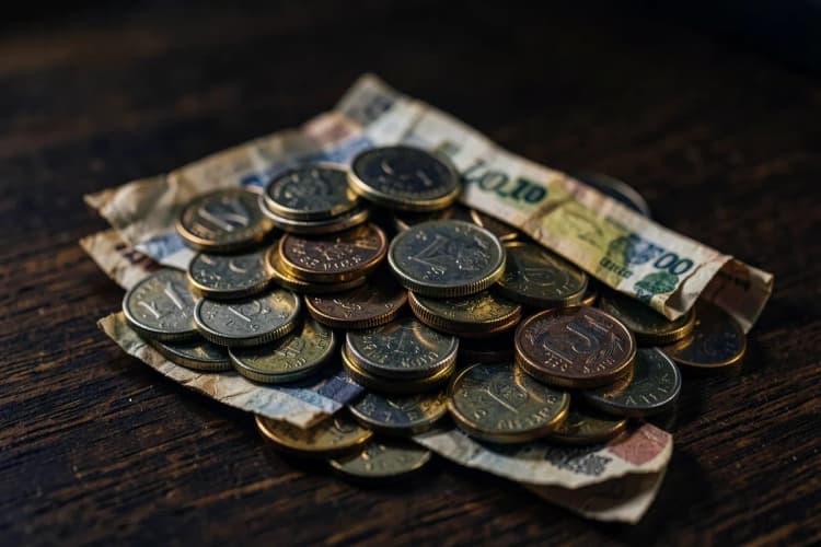 Símbolo de dinheiro ou moedas empilhadas, representando o custo do curso